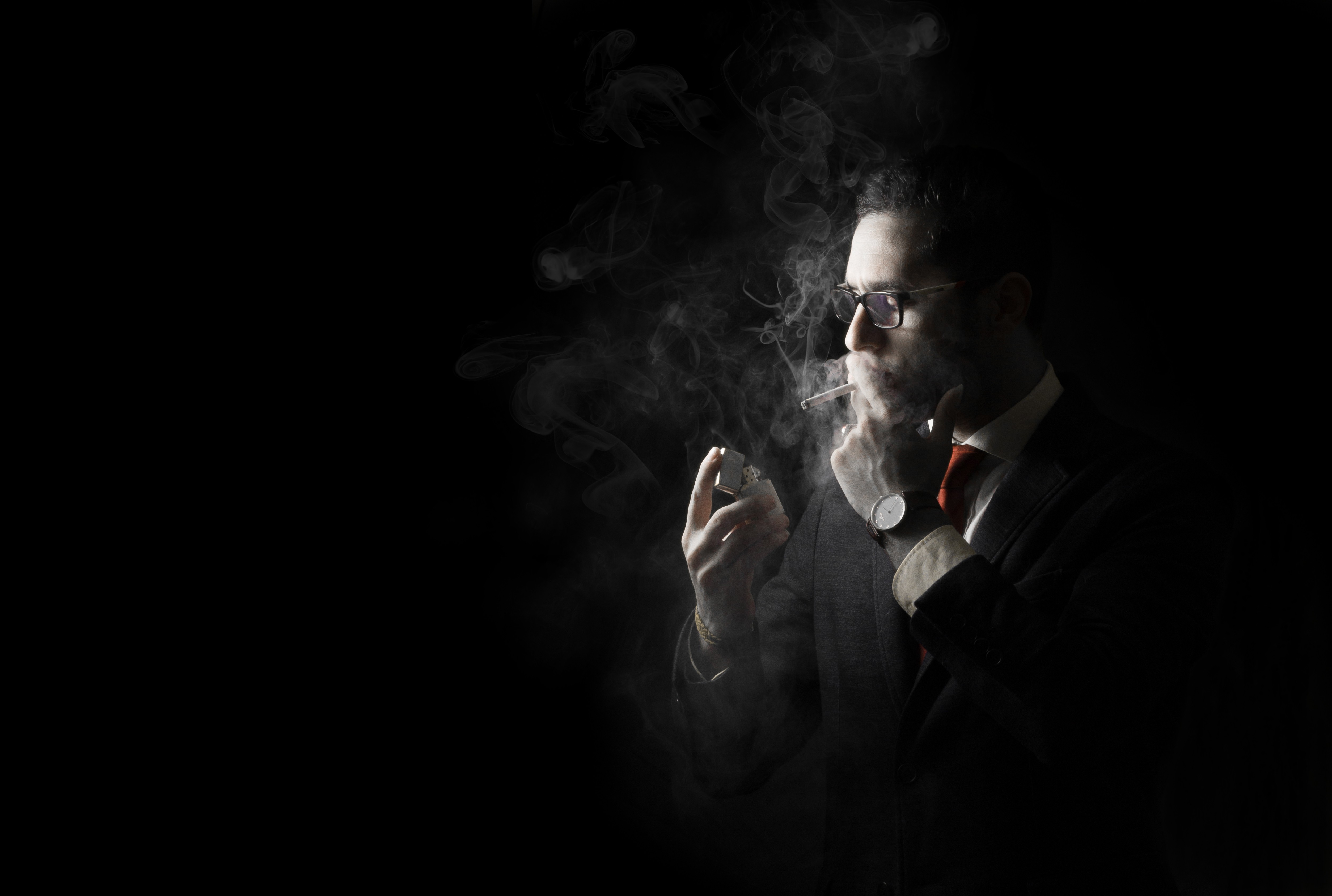 Men, Smoking, Eye Glasses, Watch, Dark Background wallpaper | photography |  Wallpaper Better