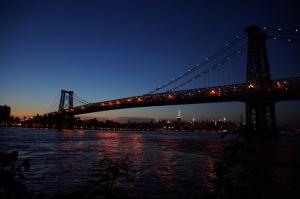 Brooklyn Bridge,New York City, Night, River, Sky, Lights, Bridge wallpaper thumb