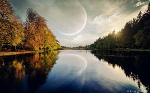Moon Reflect in Water wallpaper thumb