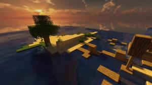 Minecraft Island Sunset HD wallpaper thumb