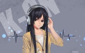 Art Girl Look Headphones Music wallpaper thumb