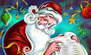 santa claus, christmas decorations, christmas, list wallpaper thumb