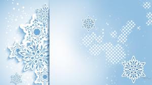 Big Blue Snowflakes wallpaper thumb