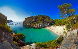 Nature, Landscape, Beach, Sea, Sand, Spain, Island, Trees, Boat wallpaper thumb