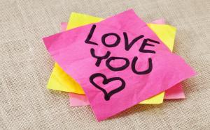 Love you heart paper wallpaper thumb