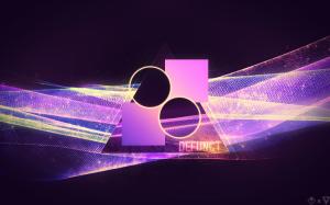 Defunct Purple Shapes Triangle Abstract HD wallpaper thumb
