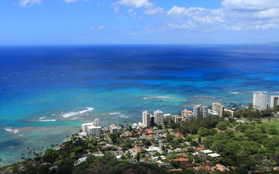Honolulu Hawaii Landscape wallpaper,landscape HD wallpaper,sea HD wallpaper,blue sky HD wallpaper,1920x1200 wallpaper