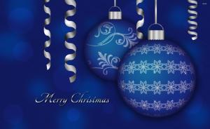 christmas decorations, balloons, couple, blue, ribbon, christmas wallpaper thumb