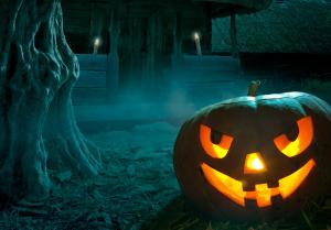 halloween, holiday, pumpkin, tree, house, porch, candles wallpaper thumb