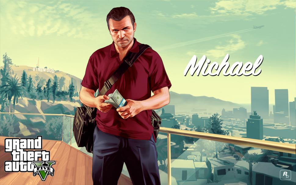 Michael with Money GTA V wallpaper,gta 5 HD wallpaper,2880x1800 wallpaper