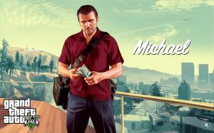 Michael with Money GTA V wallpaper thumb