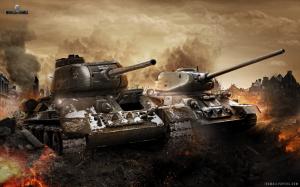 T 34 & T 34 85 in World of Tanks Online Game wallpaper thumb