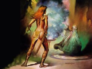 boris valejo art Boris colorful colors fantasy lady redhead woman HD wallpaper thumb