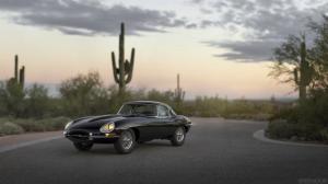 Car, Jaguar E-Type, Jaguar, Road, Cactus wallpaper thumb