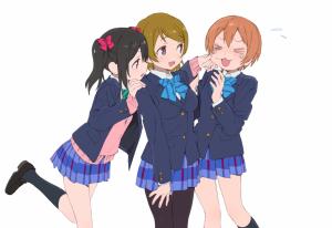 Anime Girls, Blushing, Yazawa Nico, Love Live, Hoshizora Rin, Koizumi Hanayo wallpaper thumb