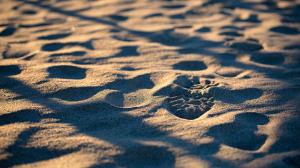Sand Beach Footprint HD wallpaper thumb