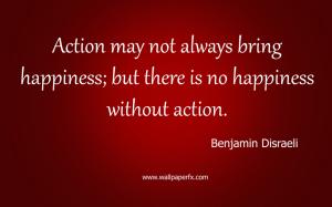 Benjamin Disraeli Happiness Quote wallpaper thumb
