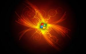 Windows 7 Orange Storm Logo wallpaper thumb
