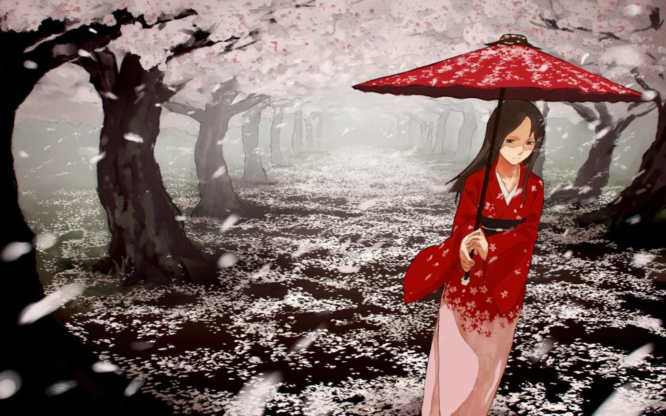 Cherry Blossom, Original Characters, Anime Girls, Kimono wallpaper,cherry blossom HD wallpaper,original characters HD wallpaper,anime girls HD wallpaper,kimono HD wallpaper,1920x1200 wallpaper