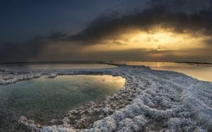 Winter, sky, sunset, reflection, dusk, sea wallpaper thumb