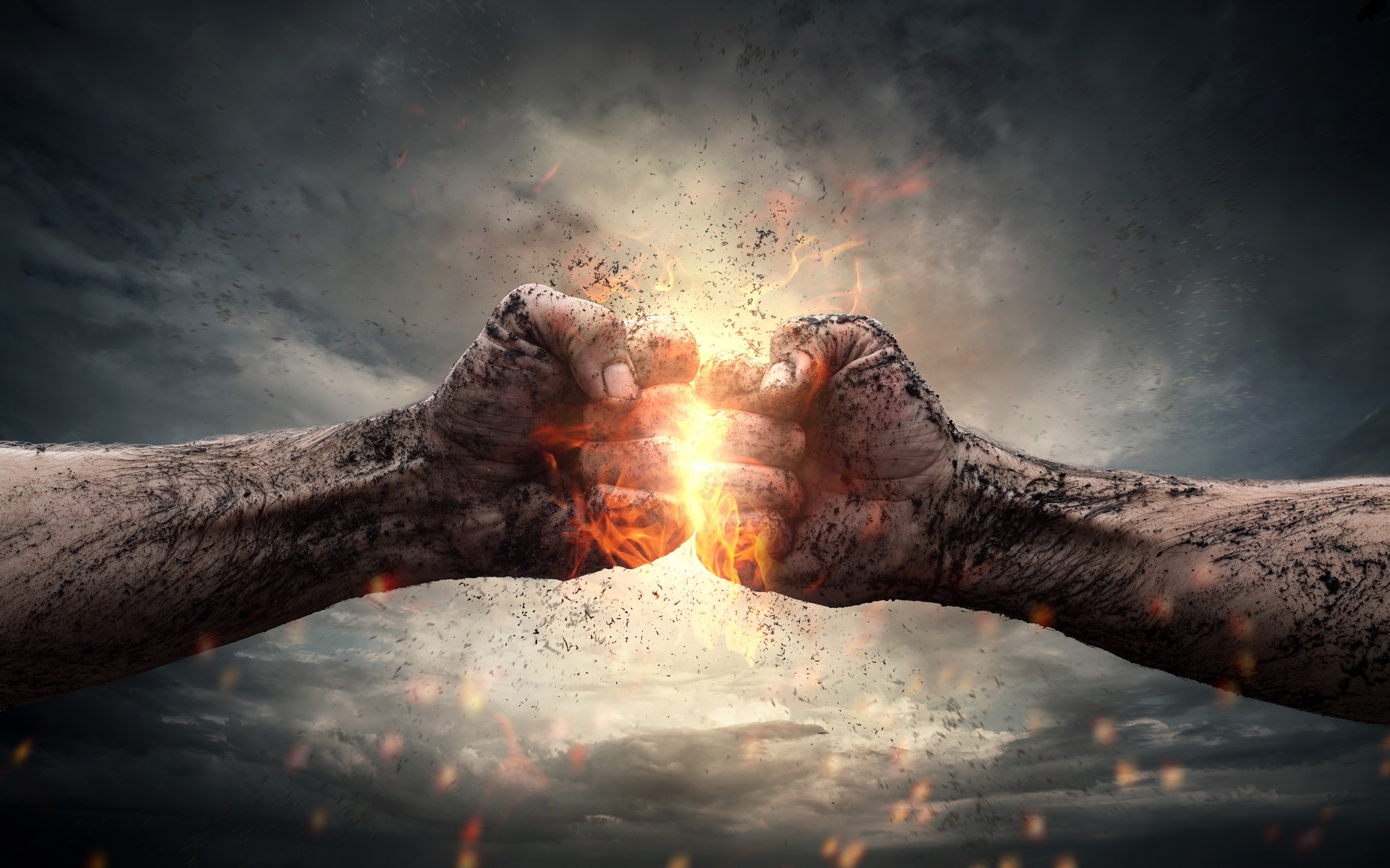 Fighting, Fists, Fire, Hand wallpaper | 3d and abstract | Wallpaper Better