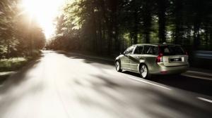 Volvo v50, Speed, Car, Road, Trees, Sunlight wallpaper thumb