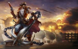 League of Legends Saltwater Pirate Gangplank HD wallpaper thumb