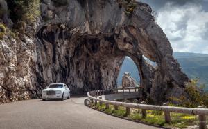 Rolls Royce Phantom Road Rock Stone Tunnel HD wallpaper thumb