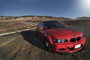 e46, bmw, red, car, side view wallpaper thumb