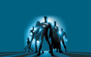 Batman, Superman, Justice League, Wonder Woman, Flash, Green Lantern, Cartoon wallpaper thumb