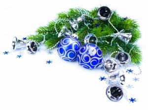 needles, branches, christmas decorations, bells, snowflakes, new year wallpaper thumb
