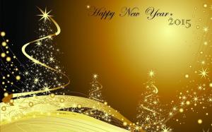 Happy New Year Golden Backgrounds 2015 wallpaper thumb