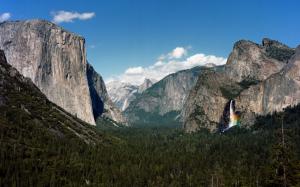 Yosemite Mountain Rock Stone Cliff Waterfall HD wallpaper thumb