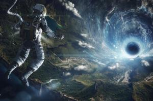 digital art, O'neill cylinder, aerial view, Earth, astronaut wallpaper thumb
