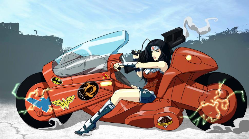 Wonder Woman, Comic Books, Akira, Motorcycle wallpaper,wonder woman HD wallpaper,comic books HD wallpaper,akira HD wallpaper,motorcycle HD wallpaper,7000x3927 wallpaper