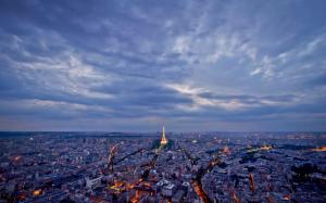 Panoramic Paris At Night wallpaper thumb