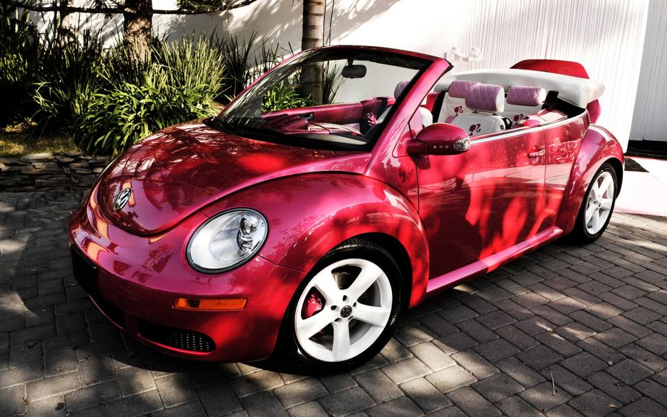 VW Beetle Barbie wallpaper,cabriolet HD wallpaper,coupe HD wallpaper,pink HD wallpaper,1920x1200 wallpaper