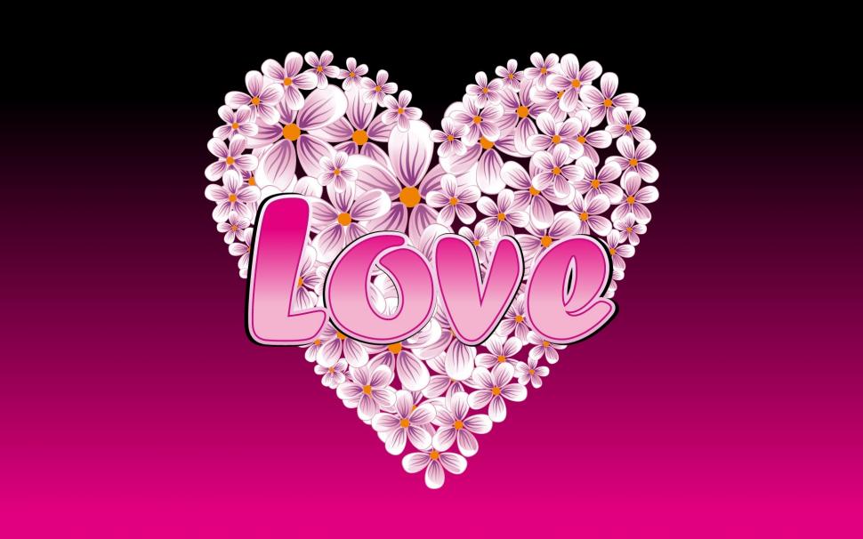 Heart-shaped flowers of love wallpaper,Love HD wallpaper,Heart HD wallpaper,Flower HD wallpaper,Purple HD wallpaper,1920x1200 wallpaper