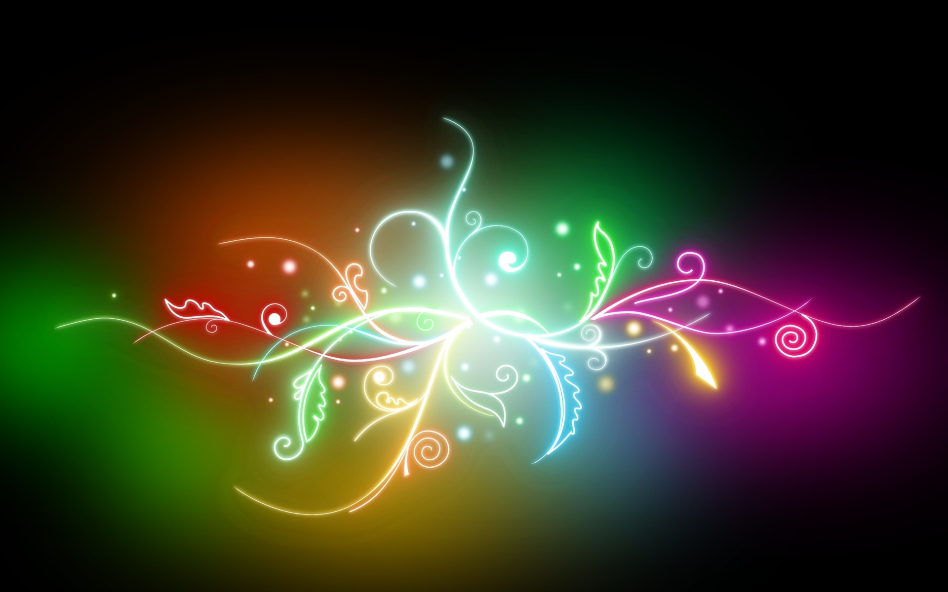 Colorful light leaves wallpaper | 3d and abstract | Wallpaper Better