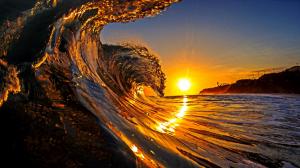 Wave At Sunrise wallpaper thumb