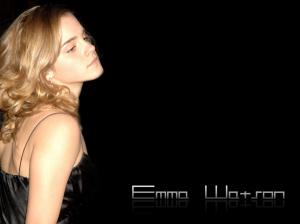 Emma Watson in Black Top wallpaper thumb