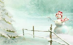 Christmas Snowman wallpaper thumb