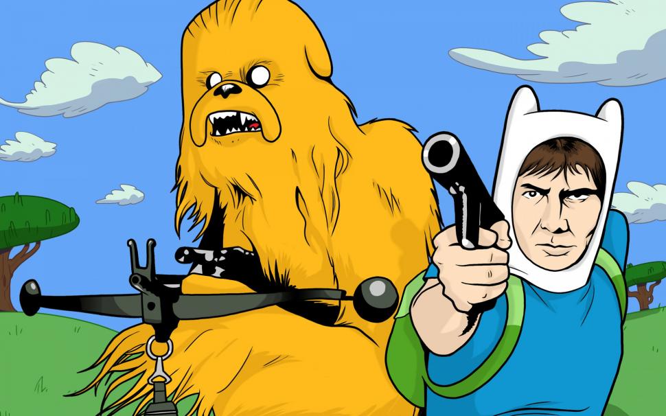 Star Wars Adventure Time crossover wallpaper, 2880x1800   HD wallpaper,digital art HD wallpaper,star HD wallpaper,wars HD wallpaper,adventure HD wallpaper,time  HD wallpaper,2880x1800 wallpaper