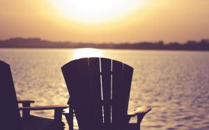 Chair Warm Sunlight Sunset HD wallpaper thumb
