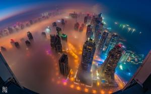 Dubai city, helicopter wallpaper thumb