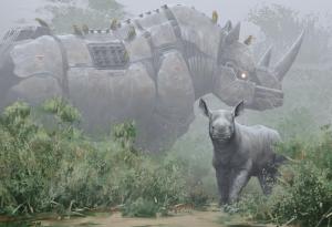 Technics Rhinoceroses Robot Fantasy wallpaper thumb