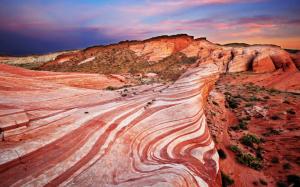Cliff red rock desert sunset scenery wallpaper thumb