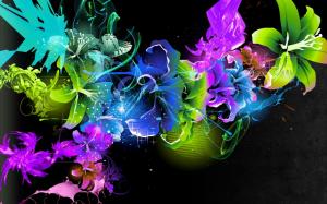 3D Flower Abstract Desktop HD wallpaper thumb