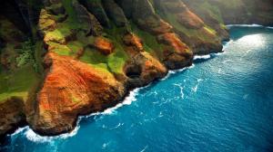 Coast Aerial Ocean HD wallpaper thumb