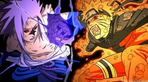Naruto Kyubi Sasuke Versus wallpaper thumb